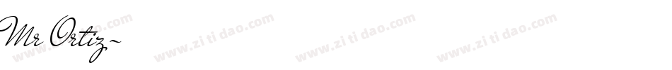 Mr Ortiz字体转换